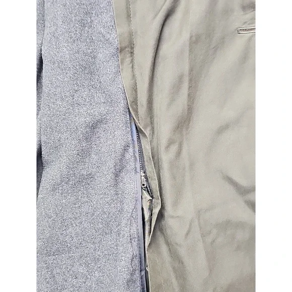 Vtg Nautica Trench Coat Mens 40T Pewter Double Breasted Lined Preppy Retro - Picture 13 of 16